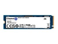 Kingston NV2 - SSD - 4 TB - inbyggd - M.2 2280 - PCIe 4.0 x4 (NVMe) SNV2S/4000GBK