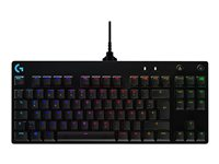 Logitech G PRO - Tangentbord - bakgrundsbelyst - USB - tangentbrytare: GX Blue Clicky 920-010076