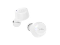 Belkin SoundForm Bolt - True wireless-hörlurar med mikrofon - inuti örat - Bluetooth - vit AUC009BTWH