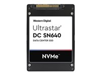 WD Ultrastar DC SN640 WUS4CB019D7P3E3 - SSD - 1920 GB - inbyggd - 2.5" - U.2 PCIe 3.1 x4 (NVMe) - 256 bitars AES 0TS1928