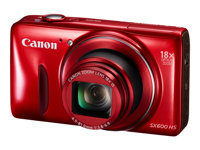 Canon PowerShot SX600 HS - Digitalkamera - kompakt - 16.0 MP - 1 080 p - 18x optisk zoom - Wi-Fi - röd 9342B011