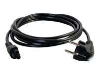 C2G Laptop Power Cord - Strömkabel - IEC 60320 C5 till power CEE 7/7 (hane) - AC 250 V - 1 m - formpressad - svart - Europa 80606