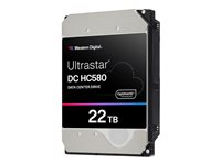 WD Ultrastar DC HC580 WUH722422ALE6L4 - Hårddisk - 22 TB - inbyggd - 3.5" - SATA 6Gb/s - 7200 rpm - buffert: 512 MB 0F62785