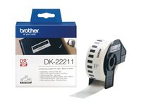 Brother DK-22211 - Vit - Rulle (2,9 cm x 15,2 m) etiketter - för Brother QL-1050, 1060, 1110, 500, 550, 560, 570, 580, 600, 650, 700, 710, 720, 820 DK22211