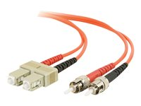 C2G Low-Smoke Zero-Halogen - Patch-kabel - ST-läge (multi-mode) (hane) till SC-läge (multi-mode) (hane) - 3 m - fiberoptisk - 62,5/125 mikron - orange 85225