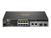 HPE Aruba 2530-8-PoE+ Internal Power Supply - Switch - Administrerad - 8 x 10/100 (PoE+) + 2 x kombination Gigabit Ethernet/Gigabit SFP - skrivbordsmodell, rackmonterbar, väggmonterbar - PoE+ JL070A#ABB