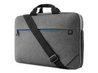 HP Prelude Top Load - Notebook-väska - 15.6" - svart och grå, blått blixtlås 1E7D7AA