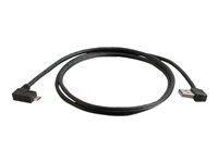 C2G USB 2.0 A Right Angle to Micro-USB B Right Angle Cable - USB-kabel - mikro-USB typ B (hane) till USB (hane) - 1 m - 90° kontakt, högervinklad kontakt - svart 81704