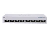 Cisco Business 110 Series 110-16T - Switch - ohanterad - 16 x 10/100/1000 - rackmonterbar, skrivbordsmodell, väggmonterbar CBS110-16T-EU