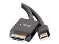 C2G 3ft Mini DisplayPort Male to HDMI Male Passive Adapter Cable - 4K 30Hz - Videokort - Mini DisplayPort hane till HDMI hane - 90 cm - svart - passiv, stöd för 4K 84435