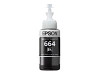 Epson T6641 - 70 ml - svart - original - påfyllnadsbläck - för Epson L386; EcoTank ET-2600, 2650, L121; EcoTank ITS L3050, L3060, L3070 C13T66414A