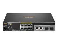 HPE Aruba 2530-8-PoE+ - Switch - Administrerad - 8 x 10/100 + 2 x Gigabit SFP + 2 x 10/100/1000 - skrivbordsmodell, rackmonterbar, väggmonterbar - PoE+ J9780A#ABB