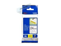 Brother TZe-S151 - Extrastark häftning - svart på klar - Rulle ( 2,4 cm x 8 m) 1 kassett(er) bandlaminat - för Brother PT-D600, P750, P950; P-Touch PT-D610, D800, E550, P900, P950; P-Touch EDGE PT-P750 TZES151