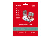 Canon Greeting Card Pack GCP-101 - 100 x 150 mm - 170 g/m² - 10 ark set med fotopapper 0775B077