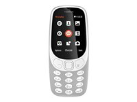 Nokia 3310 Dual SIM - Funktionstelefon - dual-SIM / Internal Memory 16 MB - microSD slot - 320 x 240 pixlar - rear camera 2 MP - matt grå A00028091