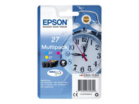 Epson 27 Multi-Pack - 3-pack - 10.8 ml - gul, cyan, magenta - original - bläckpatron - för WorkForce WF-3620, WF-3640, WF-7110, WF-7210, WF-7610, WF-7620, WF-7710, WF-7715, WF-7720 C13T27054012