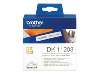 Brother DK-11203 - Svart på vitt - 17 x 87 mm 300 etikett (er) (1 rulle/rullar x 300 etiketter för filmappar - för Brother QL-1050, 1060, 1110, 500, 550, 560, 570, 580, 600, 650, 700, 710, 720, 820 DK11203