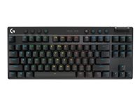 Logitech G PRO X TKL - Tangentbord - bakgrundsbelyst - trådlös - 2.4 GHz, Bluetooth - QWERTZ - tysk - tangentbrytare: Tactile - vit 920-012144