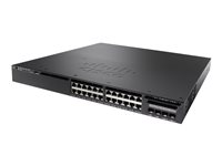 Cisco Catalyst 3650-24PD-E - Switch - L3 - Administrerad - 24 x 10/100/1000 (PoE+) + 2 x 10 Gigabit SFP+ - skrivbordsmodell, rackmonterbar - PoE+ (390 W) WS-C3650-24PD-E