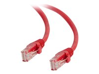 C2G - Patch-kabel - RJ-45 (hane) till RJ-45 (hane) - 5 m - UTP - CAT 5e - startad, hakfri - röd 82434