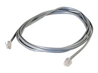 C2G RJ11 6P4C Straight Modular Cable - Telefonkabel - RJ-11 (hane) till RJ-11 (hane) - 3 m - grå 83865