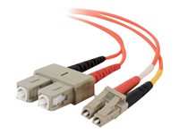 C2G - Patch-kabel - LC multiläge (hane) till SC-läge (multi-mode) (hane) - 30 m - fiberoptisk - 62,5/125 mikron 85062