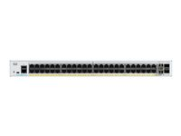 Cisco Catalyst 1000-48FP-4G-L - Switch - Administrerad - 48 x 10/100/1000 (PoE+) + 4 x gigabit SFP (upplänk) - rackmonterbar - PoE+ (740 W) C1000-48FP-4G-L