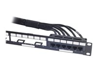 APC Data Distribution Cable - Nätverkskabel - TAA-kompatibel - RJ-45 (hona) till RJ-45 (hona) - 4.6 m - UTP - CAT 6 - svart DDCC6-015