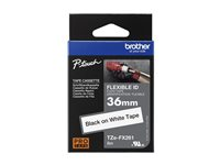 Brother TZe-FX261 - Självhäftande - svart på vitt - Rulle (3,6 cm x 3 m) 1 kassett(er) flexibel ID-tejp - för Brother PT-P950; P-Touch PT-3600, 9200, 9500, 9600, 9800, D800; P-Touch R RL-700 TZEFX261