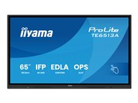iiyama ProLite TE6513A-B2AG - 65" Diagonal klass (64.5" visbar) LED-bakgrundsbelyst LCD-skärm - interaktiv digital skyltning - med pekskärm (multi-touch) / PC-anslutning som tillval - 4K UHD (2160p) 3840 x 2160 - svart ram med matta ytor TE6513A-B2AG