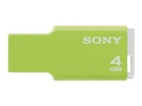 Sony Micro Vault Style - USB flash-enhet - 4 GB - USB 2.0 - limegrön - för VAIO Duo 11; VAIO E Series SVE11125, SVE1512, SVE15124, SVE15125, SVE15126, SVE15128 USM4GMG