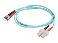 C2G SC-ST 10Gb 50/125 OM3 Duplex Multimode PVC Fiber Optic Cable (LSZH) - Nätverkskabel - ST-läge (multi-mode) (hane) till SC-läge (multi-mode) (hane) - 3 m - fiberoptisk - duplex - 50/125 mikron - OM3 - halogenfri - havsblå 85524