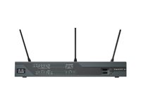 Cisco 891W - Trådlös router - 8-ports-switch - WAN-portar: 3 - 802.11a/b/g/n (draft 2.0) - 2,4 GHz - rekonditionerad CISCO891WAGNAK9-RF