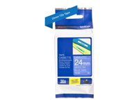Brother TZe-555 - Vit på blå - Rulle ( 2,4 cm x 8 m) 1 kassett(er) bandlaminat - för Brother PT-D600; P-Touch PT-D800, P900, P950; P-Touch Cube Plus PT-P710 TZE555