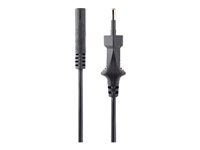 StarTech.com 1 m nätsladd för bärbara datorer, EU-kontakt till C7, 2,5 A 250 V, 18AWG, ersättningssladd för bärbara datorer, strömkabel för bärbara datorer, laddarkabel för bärbara datorer, strömförsörjningskabel för bärbara datorer - UL-listad - Strömkabel - power IEC 60320 C7 till Eurokontakt (hane) - AC 250 V - 1 m - svart - Europa PXTNB2SEU1M