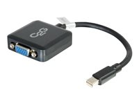 C2G 20cm Mini DisplayPort to VGA Adapter - Thunderbolt to VGA Converter M/F - Black - VGA-adapter - Mini DisplayPort (hane) till HD-15 (VGA) (hona) - 20 cm - svart 84315