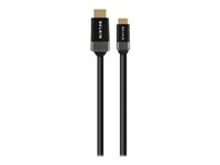 Belkin High Speed HDMI Cable with HDMI Mini Connector - HDMI-kabel - 19 pin mini HDMI Type C hane till HDMI hane - 1.8 m - svart AV10055BF1.5M