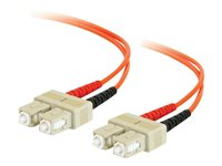 C2G Low-Smoke Zero-Halogen - Patch-kabel - SC-läge (multi-mode) (hane) till SC-läge (multi-mode) (hane) - 7 m - fiberoptisk - 50/125 mikron - orange 85307