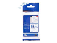 Brother TZe-FA4B - Vit på blå - Rulle (1,8 cm x 3 m) 1 kassett(er) påstrykningstejp - för P-Touch PT-3600, D400, D450, D600, E300, E550, H101, H300, H500, P700, P750, P900, P950 TZEFA4B