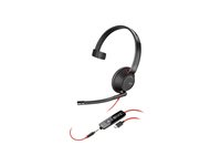 HP Poly Blackwire C5210 - Blackwire 5200 series - headset - på örat - kabelansluten - USB-C, 3,5 mm kontakt - svart - Certifierad för Microsoft-teams, Certifierad för Skype for Buisness, Cisco Jabber-certifierad, Avaya-certifierad 805H4A6