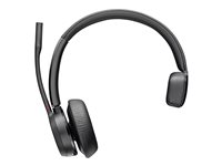 Poly Voyager 4310 - Headset - på örat - Bluetooth - trådlös, kabelansluten - USB-A via Bluetooth-adapter, USB-A - svart - Certifierad för Microsoft-teams 77Y91AA