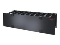 APC Cable Management - Rackkabelhanteringspanel med skydd - svart - 3U - TAA-kompatibel - för P/N: SCL500RMI1U, SMX1500RM2UCNC, SMX2KR2UX145, SMX3KR2UNCX145, SMX750C, SMX750CUS AR8605