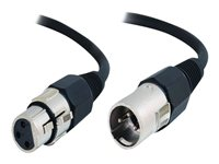 C2G Pro-Audio - Ljudkabel - XLR3 hane till XLR3 hona - 1 m - SFTP (skärmat folieöverdraget tvinnat par) 80377