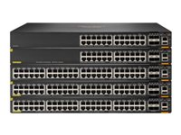 HPE Aruba 6200M 36G 12SR5 Class6 PoE 4SFP+ Switch - Switch - max. staplingsavstånd 10 kms - L3 - Administrerad - 36 x 10/100/1000 (4PPoE) + 12 x 1/2.5/5GBase-T (4PPoE) + 4 x 1 Gigabit/10 Gigabit SFP+ (upplänk/stackning) - framsidan och sida till baksidan - rackmonterbar - 4PPoE (1440 W) - BTO R8Q71A