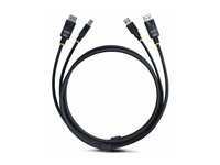 StarTech.com 10ft (3m) DisplayPort and USB 5Gbps KVM Cable - Tangentbords-/video-/muskabel - DisplayPort, USB typ A (hane) till DisplayPort, USB Type B (hane) - 3 m - 4K60Hz stöd, HDR10-stöd - svart DU12210-KVM-CABLE