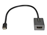 StarTech.com Mini DisplayPort to HDMI Adapter, mDP to HDMI Adapter Dongle, 1080p, Mini DisplayPort 1.2 to HDMI Monitor/Display, Mini DP to HDMI Video Converter, 12" Long Attached Cable - Thunderbolt 1/2 Compatible (MDP2HDEC) - Videokort - Mini DisplayPort hane till HDMI hona - 30 cm - svart - passiv omvandlare MDP2HDEC