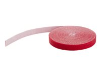 StarTech.com 25ft Hook and Loop Roll, Cut-to-Size Reusable Cable Ties, Bulk Industrial Wire Fastener Tape / Adjustable Fabric Wraps Red / Resuable Self Gripping Cable Management Straps - Adjustable Loop Ties (HKLP25RD) - Kardborrefäste - 7.62 m - röd - för P/N: CABSHF2POST2, HKLP25, HKLP25BL, HKLP25GN, HKLP25YW HKLP25RD