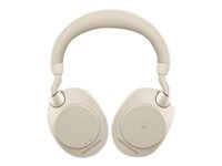 Jabra Evolve2 85 MS Stereo - Headset - fullstorlek - Bluetooth - trådlös, kabelansluten - aktiv brusradering - 3,5 mm kontakt - ljudisolerande - beige - Certifierad för Microsoft-teams 28599-999-888