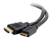 C2G Value Series 3m High Speed HDMI to HDMI Mini Cable with Ethernet - 4K - UltraHD - HDMI-kabel med Ethernet - HDMI hane till 19 pin mini HDMI Type C hane - 3 m - svart 82009