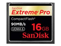 SanDisk Extreme Pro - Flash-minneskort - 16 GB - 600x - CompactFlash SDCFXP-016G-X46